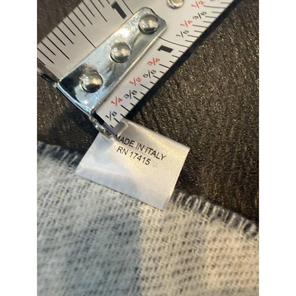 Sferra Fine Linens Viletta Throw Blanket Gray Tan 53x78 Cashmere Wool Cotton Bld